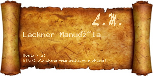 Lackner Manuéla névjegykártya